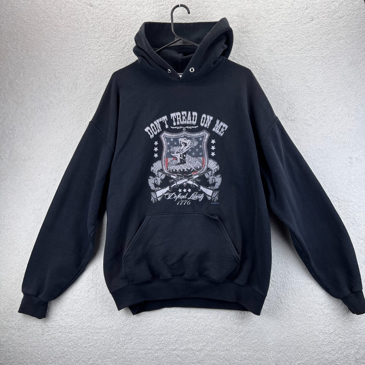 JERZEES NuBlend Men's Don't Tread On Me Defend Liberty USA Black