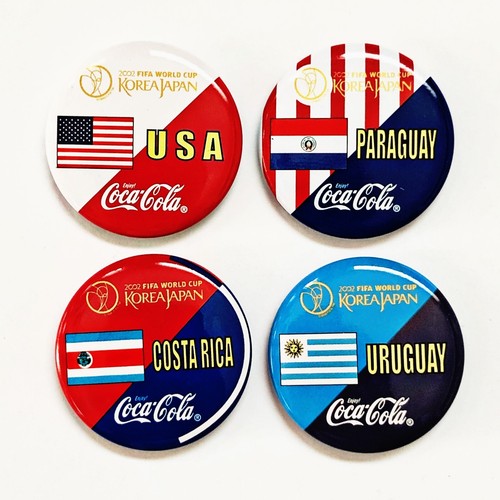 2002 FIFA WORLD CUP Brooch Pin Region America Korea Japan Soccer COCA COLA Rare