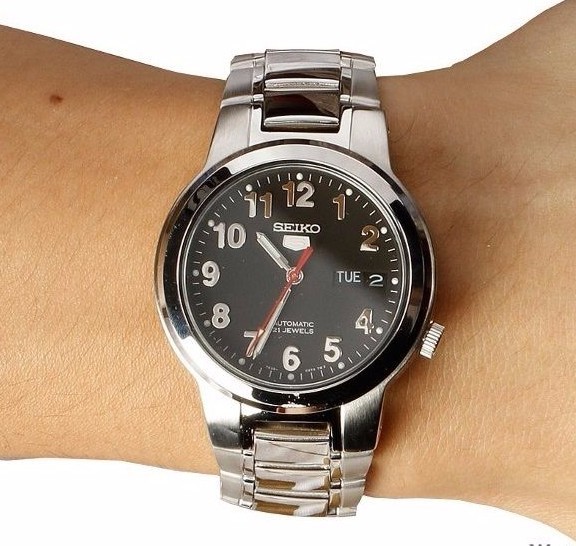 SEIKO 5 自動巻き AUTOMATIC 21 JEWELS Seiko 5 men's automatic winding 21 stone 7S26-01V0 black