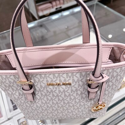 Michael Kors Jet Set Travel Extra Small Tote Carryall Bag Powder