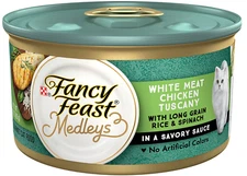 Purina Fancy Feast Wet Cat Food, Medleys White Meat Chicken Tuscany - 24 x 3 oz