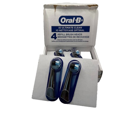 Oral-B iO Series Ultimate Clean Replacement Brush Heads Black Pack 4