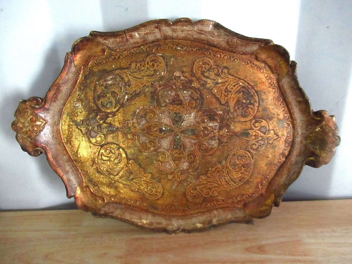 Plateau Ancien Art Déco En Bronze - Scène De Chasse, Fabrication Française