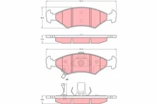 TRW GDB3224 brake pad set, disc brake for Kia