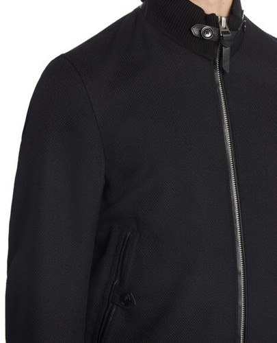 Chaqueta de bombardero Tom Ford Grand Hopsack negra mezcla de lana nueva sin etiquetas Euro 56 EE. UU. XL $4990 - Imagen 11 de 20