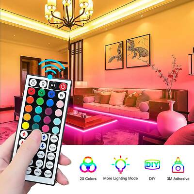 Comfort 12V RGB LED Streifen IP65, 30 LED/m, Mit Fernbedienung & Netzteil – 8 Meter Set