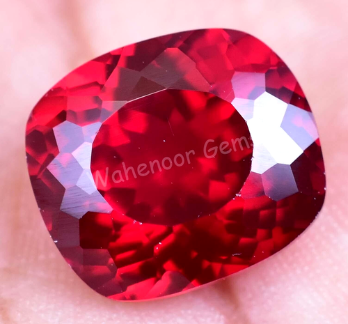 Natural Blood Red Ruby 14.90 Ct Mozambique Cushion Certified Loose Gemstone - Picture 3 of 8