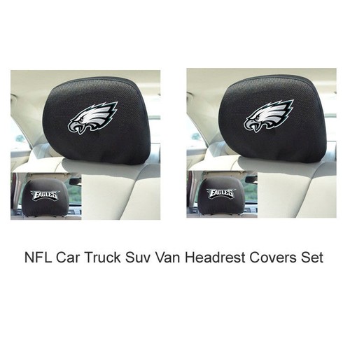 New 2pc NFL Philadelphia Eagles Automotive Gear Car Truck Headrest Covers Set