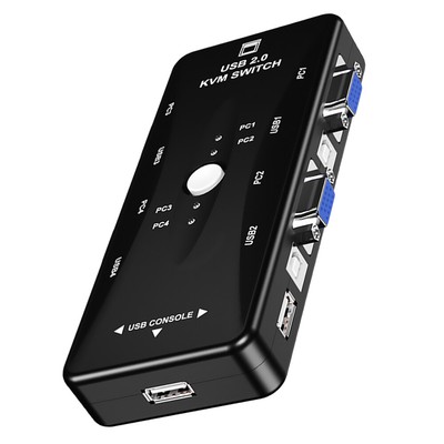 4 Port Kvm 4 Port Usb Kvm-switch Display Port Selector Box Video Switch Box