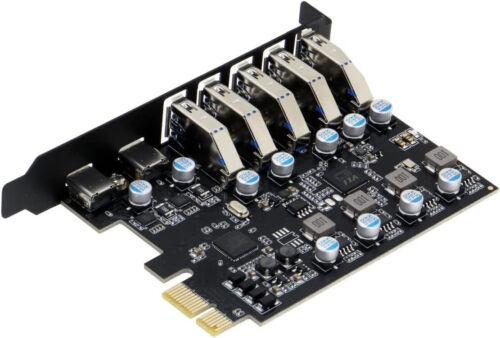SEDNA - PCI Express USB 3.2 Gen I (5Gbps) 7 Port Adapter ( External 5A + 2C) - Picture 2 of 3