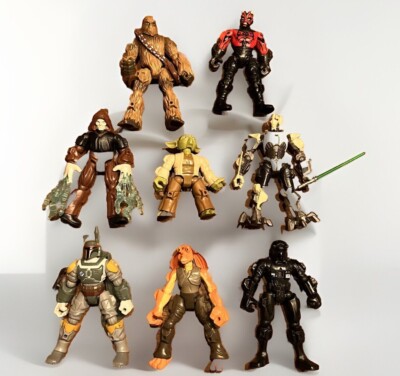 Star Wars Boba Fett Hero Mashers Action Figuren Hasbro Lot Vader JAJA Yoda Chewy