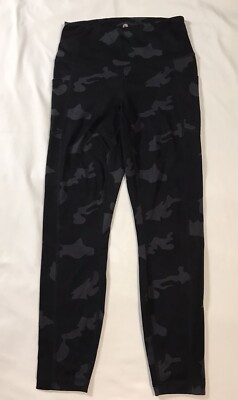 90 Degree Leggings Womens Small Black Gray Camo Media Pocket
