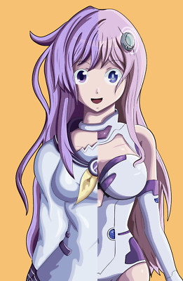 Hyperdimension Neptunia Art Print - NepGear/Purple Sister Shimmer