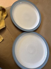 A Pair Of Light Blue Denby Dinner Plates 10.5”/ 26cm COLONIAL BLUE Used