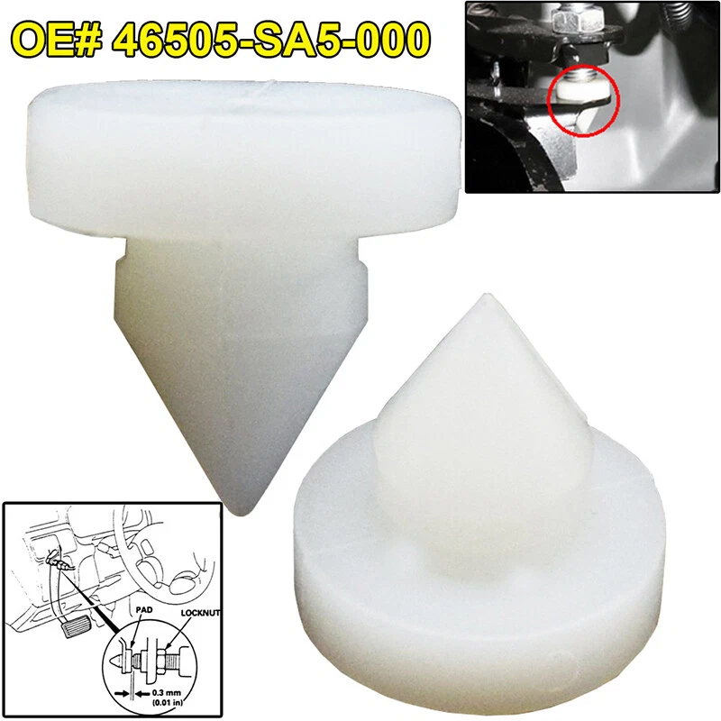 Se adapta a Honda Civic 1973-11 blanco freno o embrague pedal tapón pastilla 46505-SA5-000 Foto 2 de 4