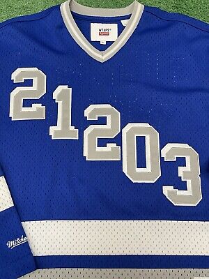 Supreme WTAPS Mitchell & Ness Hockey Jersey Size Small Blue Supreme WTAPS Mitchell & Ness Hockey Jersey Size Small Blue