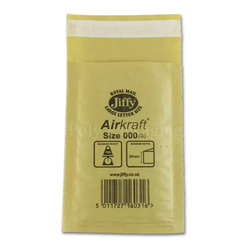 jiffy gold envelopes bubble padded mailing bags large letter any size any qty image 5
