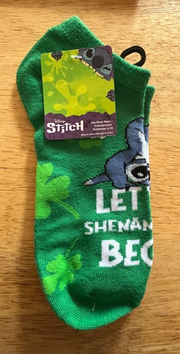 NEW! ST PATRICK'S DAY DISNEY "STITCH" SOCKS ~ SIZE 4-10 ~ 1 or ALL ~ 1+ SHIP - Picture 3 of 9