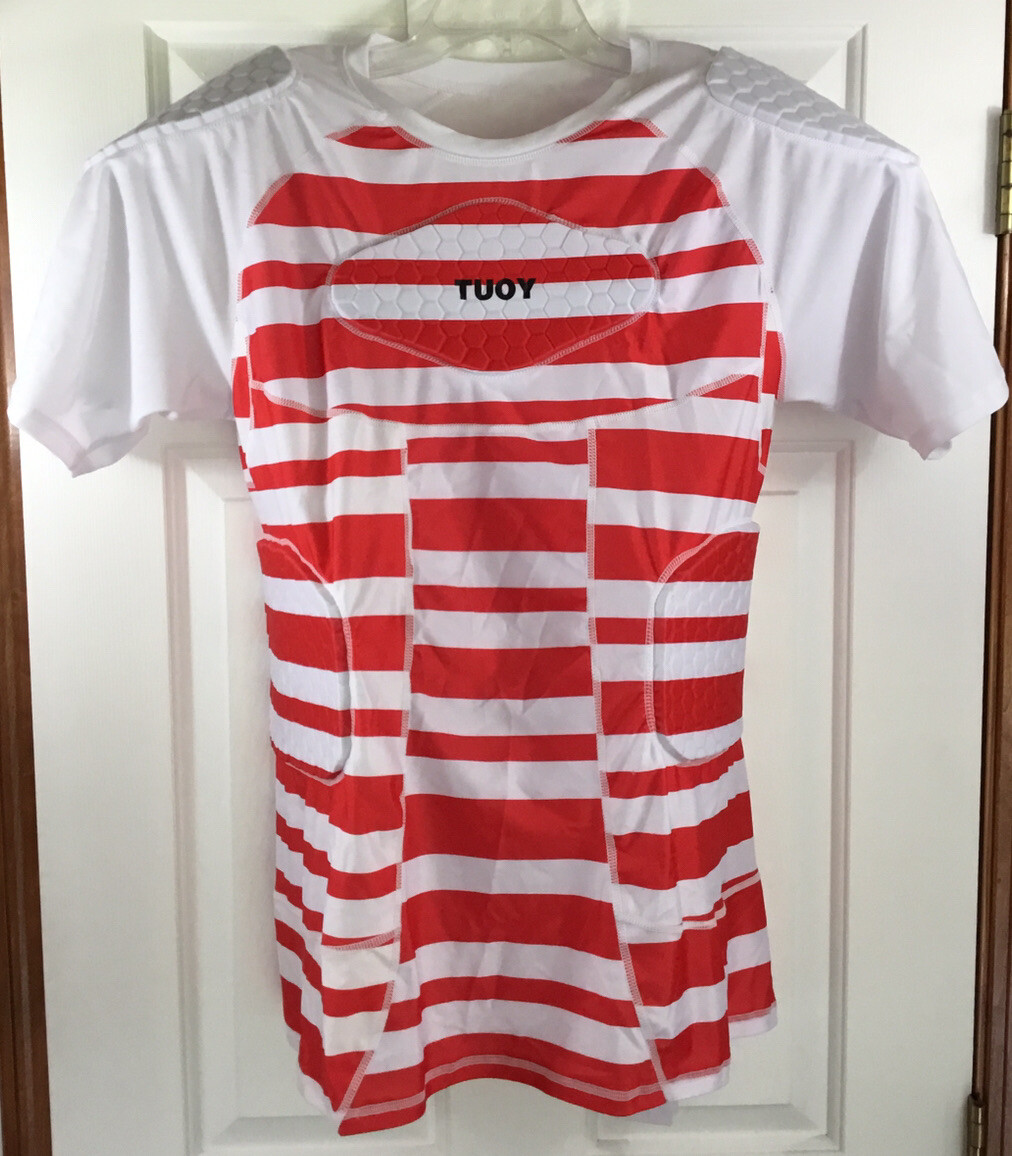 TUOY ブラック プロテクターシャツ 2XL TUOY Padded Compression Shirt Men's 2XL Sports Protective Gear