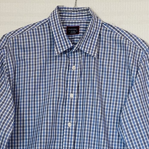 Chemise Habillée Homme à Carreaux Multicolore - 100% Coton, Manches Longues, Taille XL, Marque Untuckit