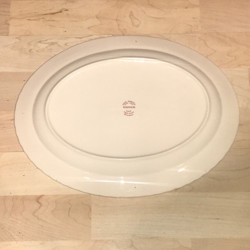 Vernon Kilns OVAL SERVING PLATTER 13.75" DIAMATER Vernonware Cosmos Chinoiserie - Picture 6 of 12