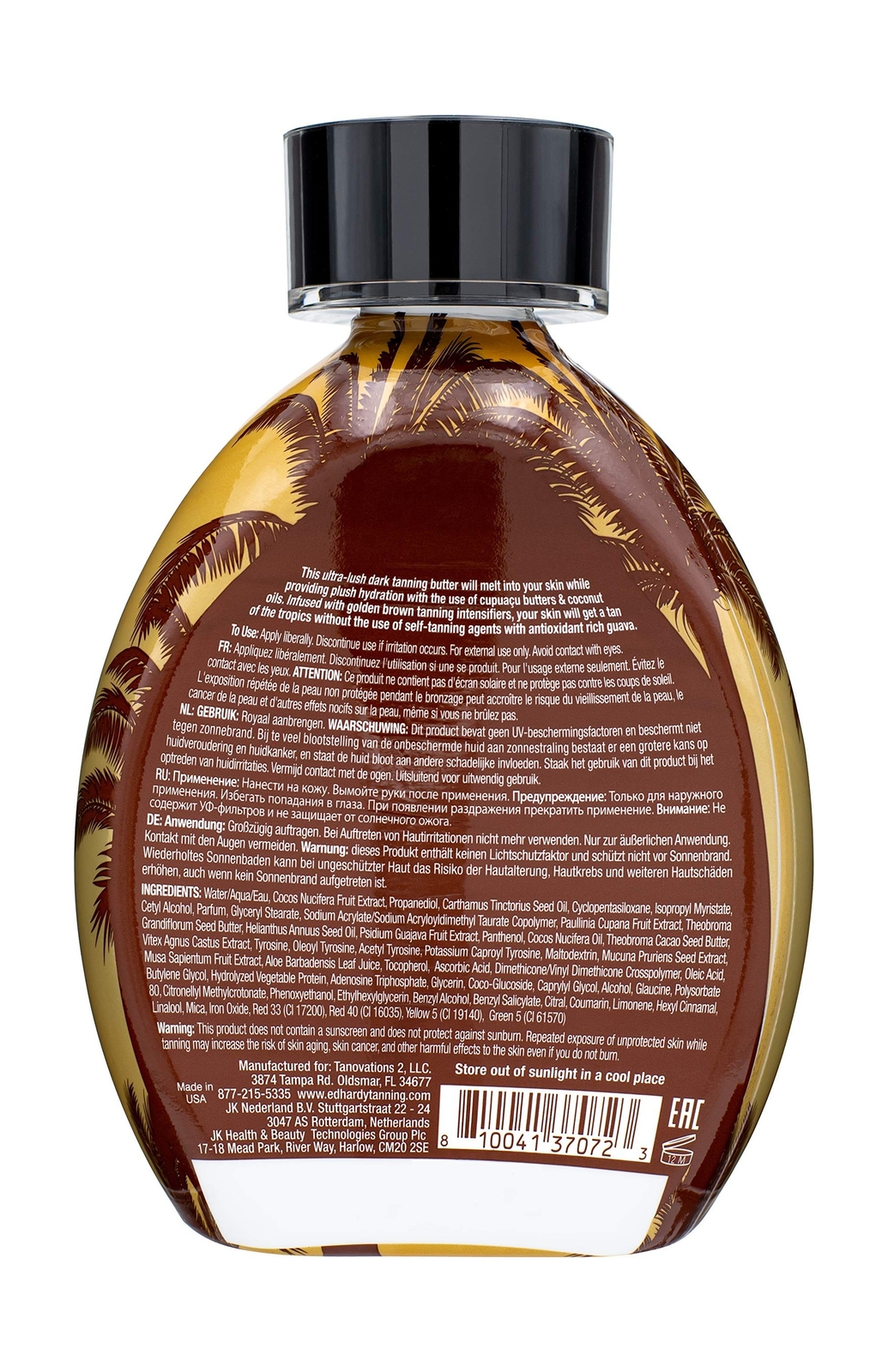Ed Hardy Brazilian Browning Butter Dark Tanning Lotion - Skin Softening Golde...