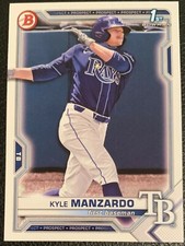 2021 BOWMAN DRAFT KYLE MANZARDO TAMPA BAY RAYS PROSPECT #BD-191 1ST BOWMAN