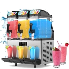 Commercial Slush Machine, Frozen & Cold Drinks Maker 2x12L Tanks