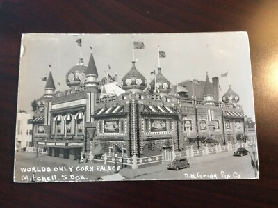 1940 CORN PALACE Mitchell, South Dakota RPPC Real Photo Postcard 