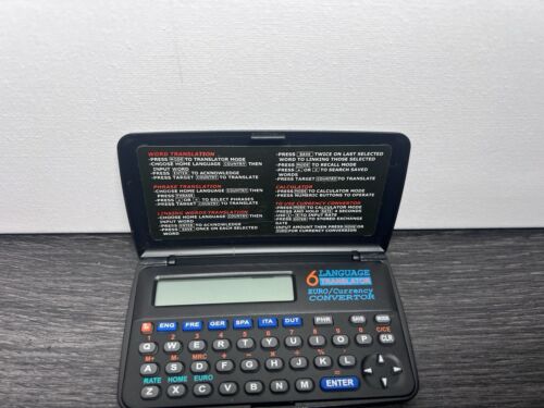 Lingo Euro 6 TR-9808 Electronic Translator Conversion Currency 6 Language