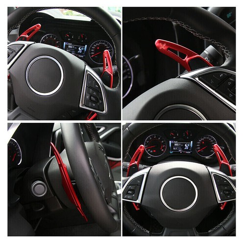 Extensión de palanca de cambios roja para Chevrolet Camaro 2017-2019 volante - Imagen 4 de 8