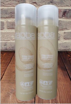 ABBA Pure & Natural Hair Care FIRM FINISH HAIR SPRAY Aerosol - 8 OZ - 2 PACK 