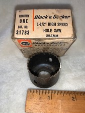 Ancienne véritable scie à trous noire et decker 1-1/2" HAUTE VITESSE