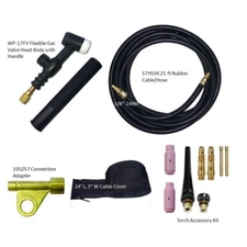 WeldingCity® TIG Welding Torch Package WP-17FV Flex-Valve 150A 25-ft Air-Cool US