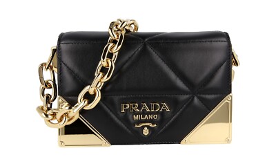 PRADA バック Black Re-Nylon and Saffiano leather shoulder bag | PRADA - United