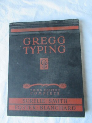 1945 Gregg Typing Course Uses Remington LC Smith Underwood Typewriters 3rd Ed HC