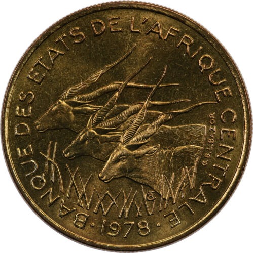Central African States - 25 Francs CFA - 1978 - Unc - Eland Antelopes