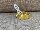 Ring Crystals Accents Size 9.5 Read de Men Ring Gold Tone Fashion Jewelry Finger
