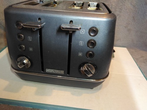 Morphy Richards Evoke Premium 4-Slice Toaster Steel Blue Working WELL USED WORN - Picture 14 of 24