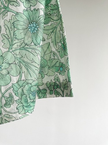 The Vampire's Wife The Persuasion Linen Floral Green High Waist Shorts - Picture 4 of 6