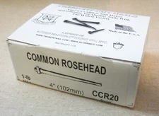 New Tremont 4" Square-Cut Common Rosehead Nails, 1Lb Box Approx 21 Nails (CCR20)