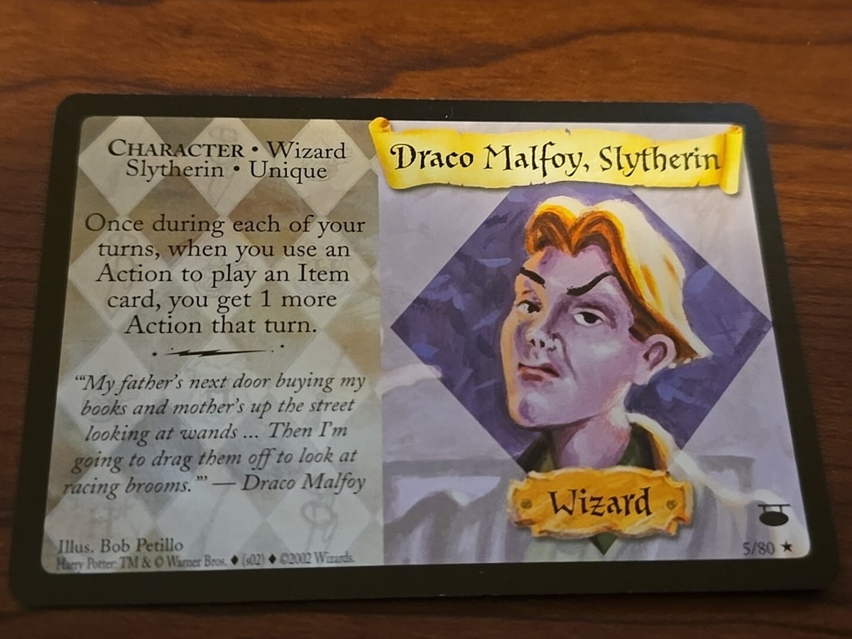 Harry Potter TCG 5/80 Draco Malfoy, Slytherin | eBay