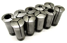 10 ASSORTED HARDINGE 5C ROUND COLLETS