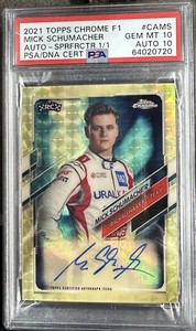 Mick Schumacher 2021 Topps Chrome Formula 1 #CA-MS Mick Schumacher 2021 Topps Chrome Formula 1 #CA-MS