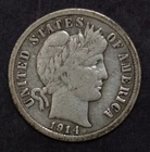 1914 Barber Dime VF Lot F 685