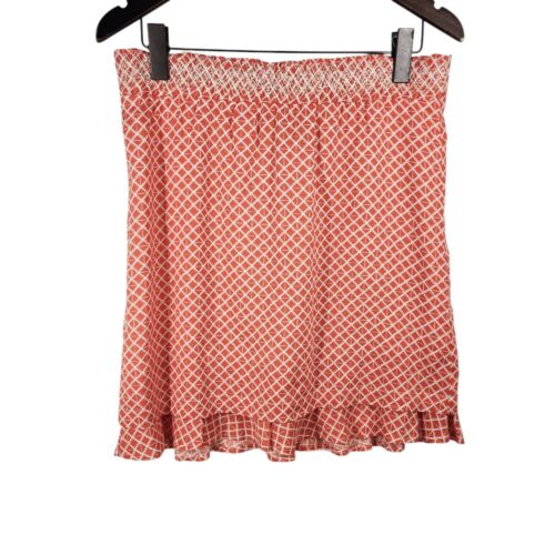 Carve Designs Rock geometrisches Design Pull On Damen Größe M orange Rüschensaum