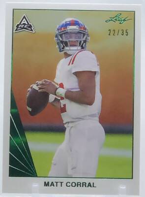  MATT CORRAL ROOKIE ARC 2021 LEAF EMERALD SHORT PRINT ROOKIE ARC LE #/35  