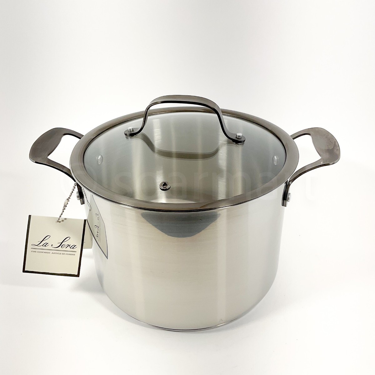 LA Sera Fine Stainless Steel Induction Cookware Casserole 8-qt