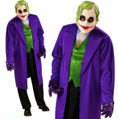 Adult Mens Licensed THE JOKER Classic Fancy Dress Costume Batman