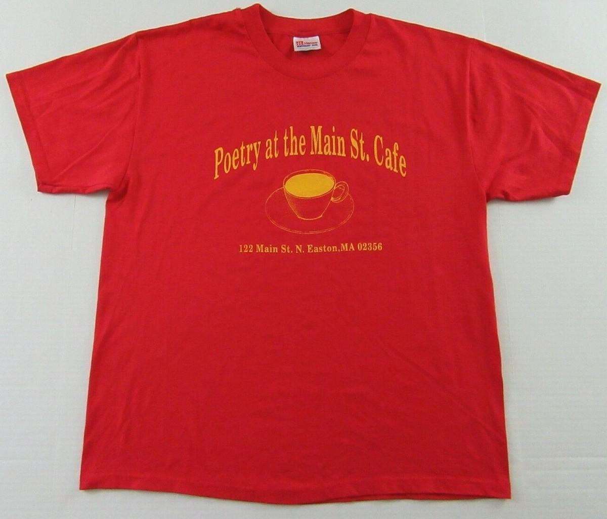 POETRY AT MAIN ST. CAFE N. Easton Ma. Hipster Beatnik Spoken Word T Shirt Size L View 3